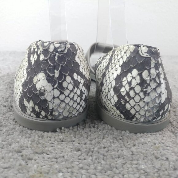 Vince D'Orsay Sandals Womens 10 Slip On Shoes Idara Flat Twist Snake Print - Picture 7 of 10